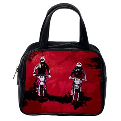 Motorsport  Classic Handbags (one Side) by Valentinaart