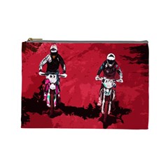 Motorsport  Cosmetic Bag (large)  by Valentinaart