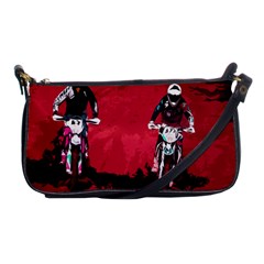 Motorsport  Shoulder Clutch Bags by Valentinaart