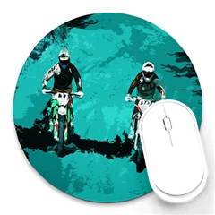 Motorsport  Round Mousepads by Valentinaart