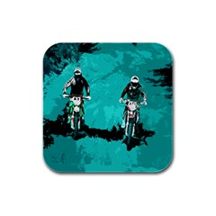 Motorsport  Rubber Square Coaster (4 Pack)  by Valentinaart