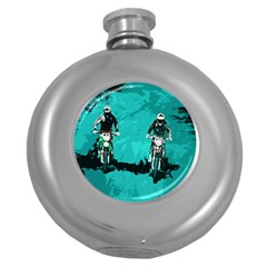 Motorsport  Round Hip Flask (5 Oz) by Valentinaart