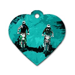 Motorsport  Dog Tag Heart (two Sides) by Valentinaart