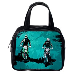 Motorsport  Classic Handbags (one Side) by Valentinaart