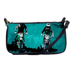 Motorsport  Shoulder Clutch Bags by Valentinaart