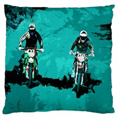 Motorsport  Large Cushion Case (two Sides) by Valentinaart