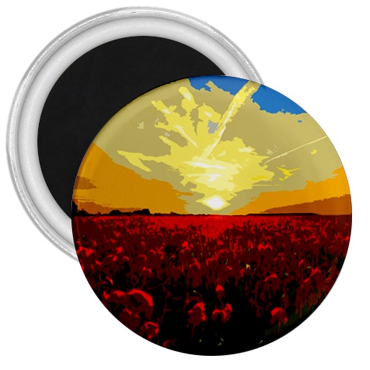 Poppy field 3  Magnets