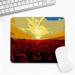 Poppy Field Large Mousepads by Valentinaart