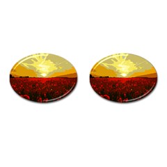 Poppy Field Cufflinks (oval) by Valentinaart