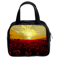 Poppy Field Classic Handbags (2 Sides) by Valentinaart