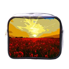 Poppy Field Mini Toiletries Bags by Valentinaart