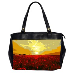 Poppy Field Office Handbags (2 Sides)  by Valentinaart