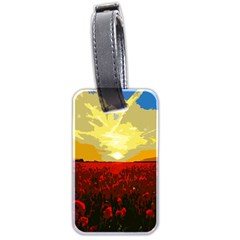 Poppy Field Luggage Tags (two Sides) by Valentinaart