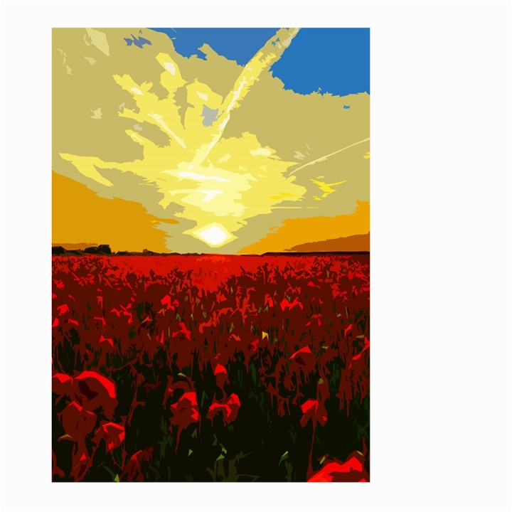 Poppy field Large Garden Flag (Two Sides)