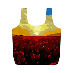 Poppy Field Full Print Recycle Bags (m)  by Valentinaart