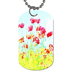 Poppy Field Dog Tag (two Sides) by Valentinaart