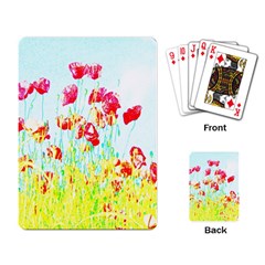 Poppy Field Playing Card by Valentinaart