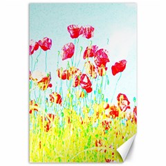 Poppy Field Canvas 24  X 36  by Valentinaart