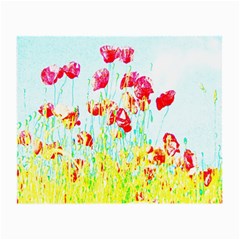 Poppy Field Small Glasses Cloth (2-side) by Valentinaart