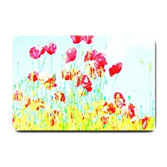 Poppy Field Small Doormat  by Valentinaart