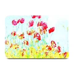 Poppy Field Plate Mats by Valentinaart