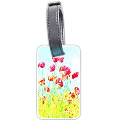 Poppy Field Luggage Tags (one Side)  by Valentinaart