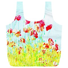 Poppy Field Full Print Recycle Bags (l)  by Valentinaart