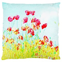 Poppy Field Standard Flano Cushion Case (one Side)