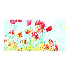 Poppy Field Satin Wrap by Valentinaart