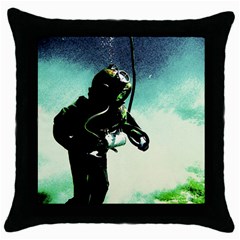 Underwater Throw Pillow Case (black) by Valentinaart