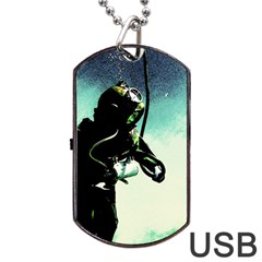 Underwater Dog Tag Usb Flash (one Side)