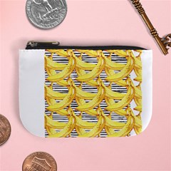 Light Yellow Banana Pattern Mini Coin Purse by PattyVilleDesigns