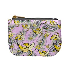 Plum Peeled Banana Pattern Mini Coin Purse by PattyVilleDesigns