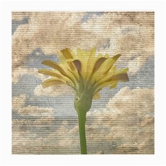 Shabby Chic Style Flower Over Blue Sky Photo  Medium Glasses Cloth (2-side) by dflcprints