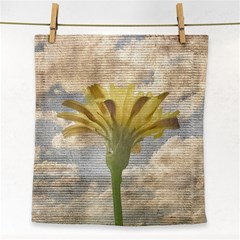 Shabby Chic Style Flower Over Blue Sky Photo  Face Towel by dflcprints