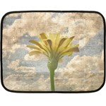 Shabby Chic Style Flower Over Blue Sky Photo  Double Sided Fleece Blanket (Mini)  35 x27  Blanket Front