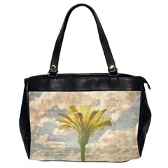 Shabby Chic Style Flower Over Blue Sky Photo  Office Handbags (2 Sides)  by dflcprints