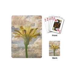 Shabby Chic Style Flower Over Blue Sky Photo  Playing Cards (mini)  by dflcprints