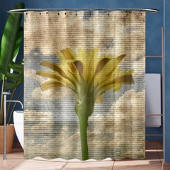 Shabby Chic Style Flower Over Blue Sky Photo  Shower Curtain 60  X 72  (medium)  by dflcprints