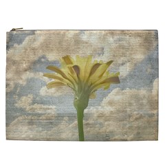 Shabby Chic Style Flower Over Blue Sky Photo  Cosmetic Bag (xxl)  by dflcprints