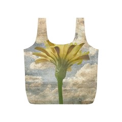 Shabby Chic Style Flower Over Blue Sky Photo  Full Print Recycle Bags (s)  by dflcprints