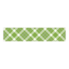 Green And White Diagonal Plaid Velvet Scrunchie by NorthernWhimsy