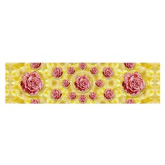 Roses And Fantasy Roses Satin Scarf (oblong) by pepitasart