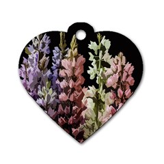 Flowers Dog Tag Heart (one Side) by Valentinaart