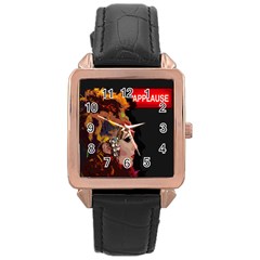 Transvestite Rose Gold Leather Watch  by Valentinaart