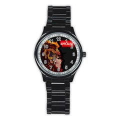 Transvestite Stainless Steel Round Watch by Valentinaart