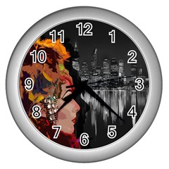 Transvestite Wall Clocks (silver)  by Valentinaart