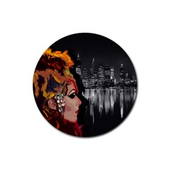 Transvestite Rubber Round Coaster (4 Pack)  by Valentinaart