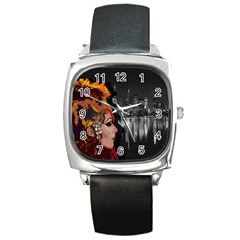 Transvestite Square Metal Watch by Valentinaart