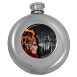 Transvestite Round Hip Flask (5 oz) Front